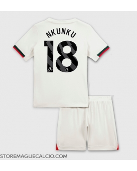 Chelsea Christopher Nkunku #18 Maglia Gara Trasferta Repliche 2025-26 Bambino